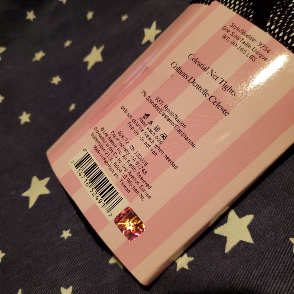 Sock Dreams Celestial Moon and Star Fishnet Tights - Picture 12 of 13